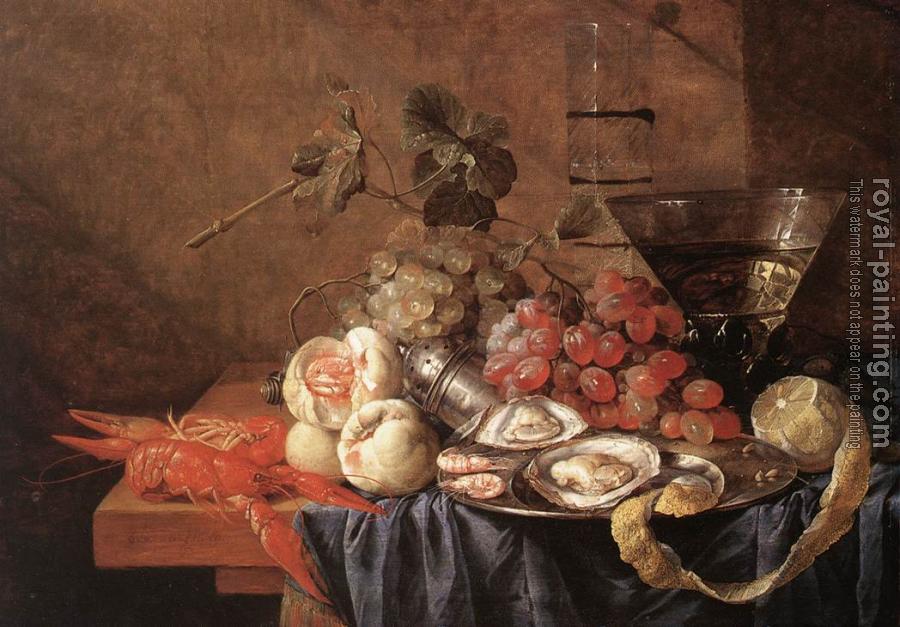 Jan Davidsz De Heem : Fruits and Pieces of Sea